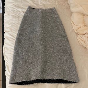 Balenciaga metallic silver skirt